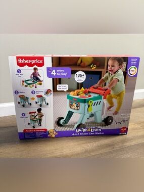 Fisher-Price Laugh & Learn 4-in-1 Snack Cart Walker - NEW